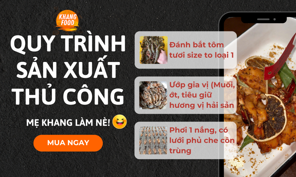 Tôm Sú 1 nắng Cà Mau Khang Food